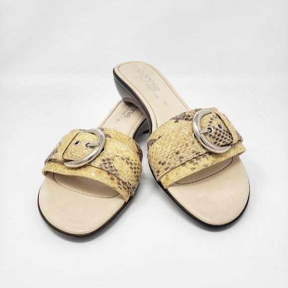 4/$25 Connie | Snakeskin Buckle Mule Wedges 6 - Picture 8 of 8